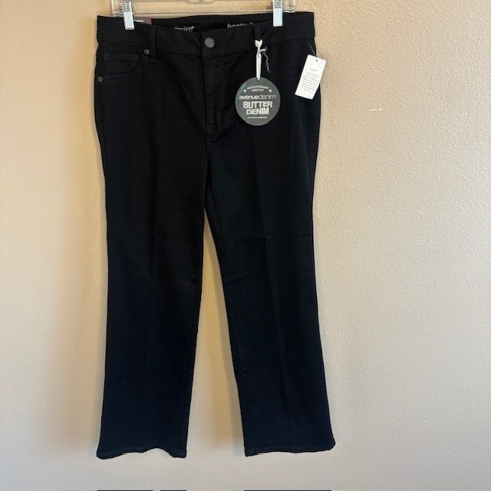 NWT Avenue‎ Denim Women's Butter Denim Black Bootcut Stretch Jeans 14 Inseam 31" - Picture 3 of 11